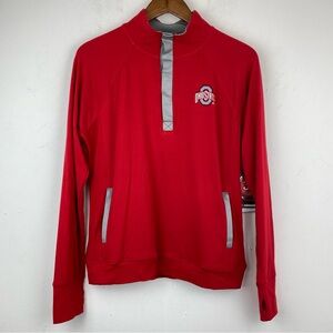 Colosseum size Medium Women’s Ohio State Buckeyes 1/4 Snap Pullover